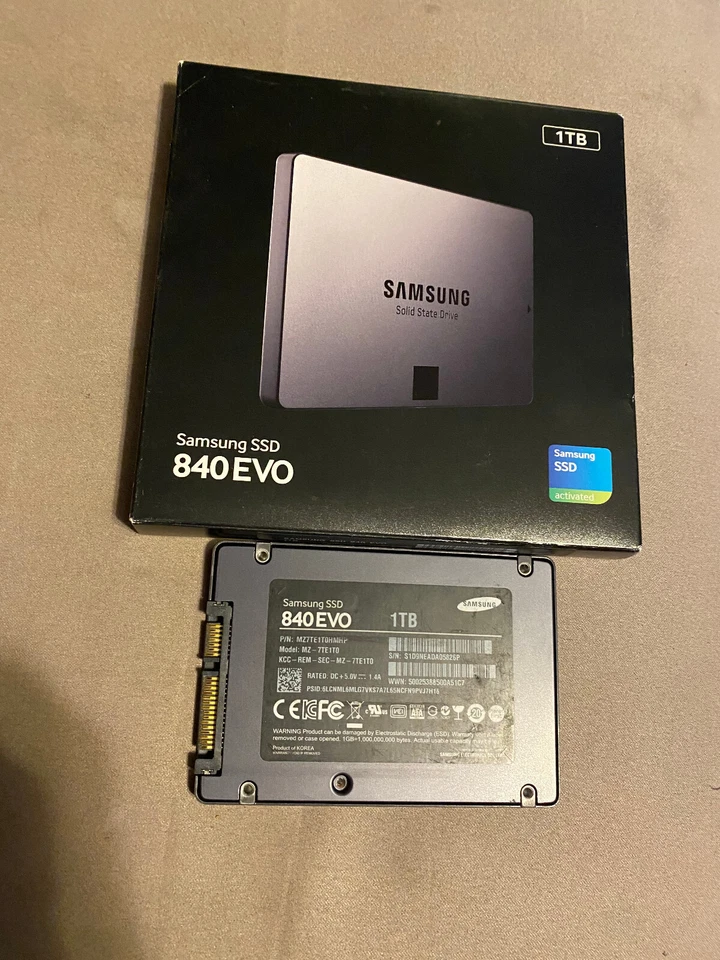 Samsung 840 EVO Series 1TB TLC SATA 6Gbps MZ-7TE1T0 P/N MZ7TE1T0HMHP - Image 1 of 1