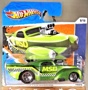 2010 Hot Wheels #114 HW Performance 8/10 '41 WILLYS Green w/5 Spokes Short-Card - Picture 1 of 5
