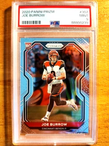 JOE BURROW 2020 PANINI PRIZM ROOKIE RC #307 PSA 9 MINT! BENGALS NFL LSU CHAMP [[ - Picture 1 of 2