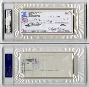 Ralph Houk SIGNED PERSONAL CHECK RARE DEC Manager NY Yankees PSA/DNA AUTOGRAPHED - Picture 1 of 3