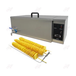 32L Electric Fryer for Spiral Tornado Potato Chips Churros Commercial Fryer 5KW - Picture 1 of 11