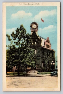 Antique Postcard Early 1900s Liverpool Post Office Nova Scotia Postal Ephemera - Picture 1 of 2