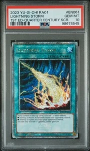 PSA 10 Yugioh TCG 2023 Tempesta di Fulmini RA01 EN061 Quarto Secolo Segreta Rara - Foto 1 di 3