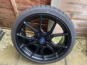 Ford Focus Rs MK3 19” Black Forged Alloy Wheel & Tyre 235 35 19 New Tyre - Picture 1 of 14