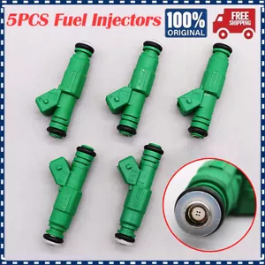 New Set (5) 42LB Fuel Injectors For Volvo 2.0L 2.3L 2.4L 2.5L Turbo EV1 440cc - Foto 1 di 6