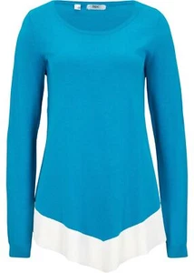 Feinstrick-Pullover Gr. 36/38 Südseeblau Damenpullover Langarm Strick-Pulli Neu* - Bild 1 von 1