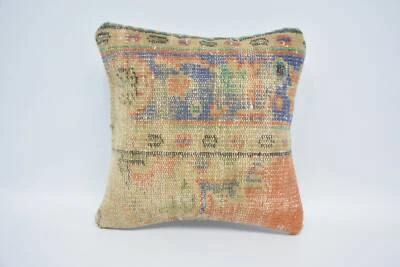 Throw Pillow Covers, Pillow for Couch, Kilim Pillow Cover, 16"x16" Blue Pillow - Image 1 of 4