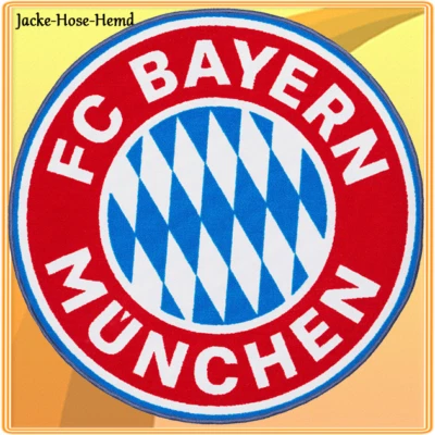 FC Bayern München Teppich Läufer Logo Rot Blau Weiß ca. 1 Meter Durchmesser NEU