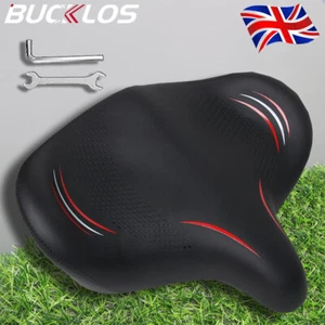 BUCKLOS 300x356mm Wide Big Bum Bike Cruiser Saddle Comfort Seat Sporty Soft Bike - Picture 1 of 12