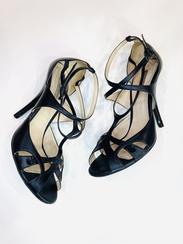 Bottega Veneta Tacchi Cinturino T Neri Made in Italy Taglia 8 5 Super Chic!