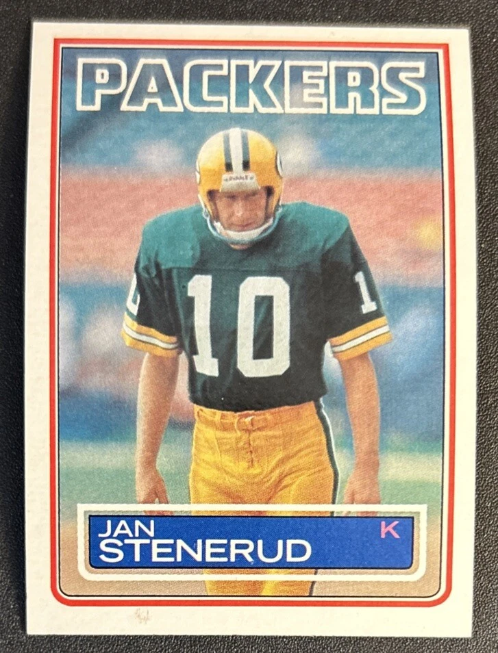1983 Topps Jan Stenerud Football Card #85 Packers HOF K VG O/C - Image 1 of 2