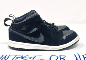 2019 Nike Air Jordan 1 Mid SE Black Anthracite BQ6933-012 TD Toddler sz 10C - Picture 1 of 8