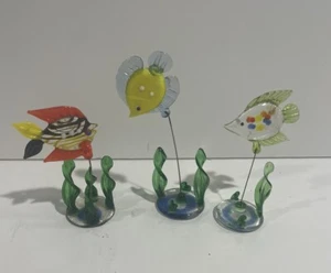 Fish Companions Submersible Glass Fish For Fish Tank Lot Of 3 Aquarium - Picture 1 of 8