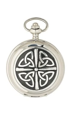 Scottish Traditional Celtic Mechanical Antique Style Pocket Watch For Men PW101M - Bild 1 von 2