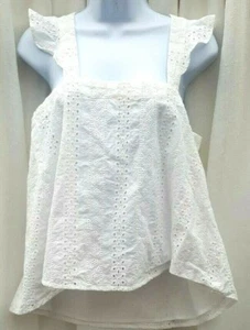 size 12, Cream bord/anglaise, ruffle straps, sun top by River Island - Picture 1 of 2