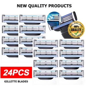 8/16/24PCS per Gillette MACH 3 Lame Rasoio Lame Acciaio Inox Ricambi - Foto 1 di 17