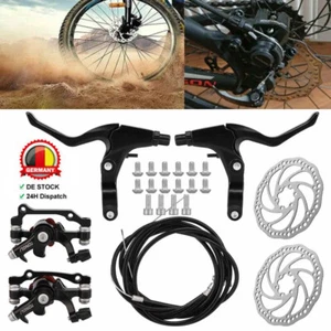 Fahrrad Scheibenbremse Set mechanische Scheibe vorne hinten MTB Bremsscheibe - Bild 1 von 15