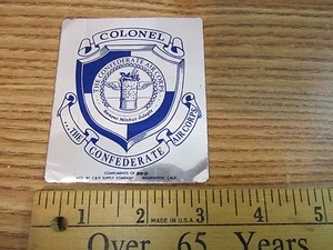 THE CONFEDERATE AIR CORPS COLONEL STICKER - Picture 1 of 3