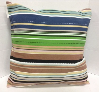 1 Pottery Barn Striped Outdoor Throw Accent Pillows yard patio pool deck - Image 1 of 4