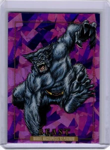 2024 🔥 Marvel Masterpieces '92 Cristalli Viola Platino 7 Bestia - Foto 1 di 2