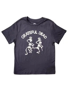 Boys Gray Grateful Dead Halloween Short Sleeve Tee Shirt T-Shirt - Picture 1 of 2