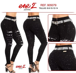 ENE2 JEANS WOMEN COLOMBIANOS PUSH UP LEVANTA COLA BUTT LIFT SEXY - Picture 1 of 5