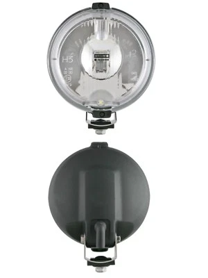 2x Fernscheinwerfer H3 Rund LED Ring 12V Positionslicht ⌀183 E20 mit Glühbirnen - Bild 1 von 4