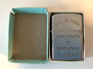 Vintage US Air Force Arirang OSAN NCOOM Lighter 1970 1971 - Picture 1 of 5
