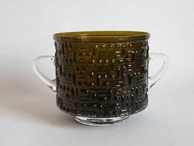 GRAL- GLAS GLASVASE Gralglas ÜBERTOPF SCHALE VASE Henkel EMIL FUNKE - Bild 1 von 4