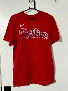 NEW Philadelphia Phillies Red MLB Nike SS Crew Neck Tee Shirt Men's S - Picture 1 of 3
