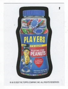2020 Topps Wacky Packages AGOSTO SETTIMANA 1 carta #2 GIOCATORI PEANUTS con schiena ludlow - Foto 1 di 2