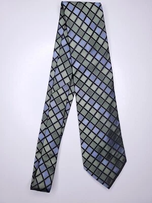 Gravata formal masculina Joseph Abboud 58"Lx3.5"W verde/azul - Imagem 1 de 4