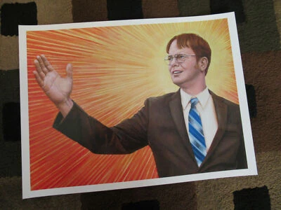 Póster de coleccionista The Office Dwight Schrute pintura 11" x 14,5" Foto 1 de 4