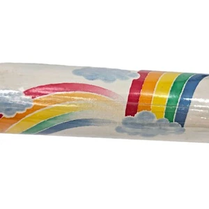 Vintage Rainbow Wallpaper White Double Roll 70 Sq Ft NEW Pre-Pasted Scrubbable - Picture 1 of 10