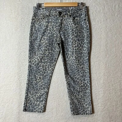 Pantalones de mezclilla ajustados Jordache para mujer talla 4 gris leopardo Foto 1 de 4