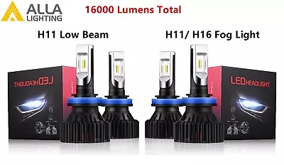Alla Lighting LED Low Beam Headlight Headlamp Fog Light Bulbs Lamps,Xenon White - Image 1 of 4