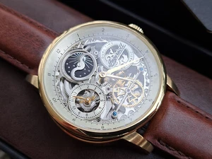Ingersoll The Jazz Automatic Skeleton Watch - Full Set - Golden Case - Dual Time - Bild 1 von 24
