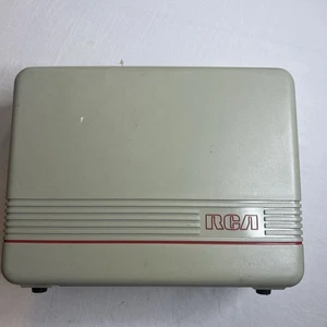 Vintage RCA Video Cassette Camcorder beige Koffer Behälter mit Schlüssel - Bild 1 von 5