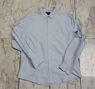 Rodd & Gunn Sports Fit Button Up Heavy Flannel Men's 3XL Light Blue Cotton - Image 1 of 4