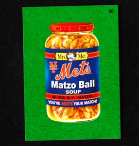 2016 Wacky Packages Baseball Series NY METS MATZO BALL SOUP" Grass Sticker #30 - Picture 1 of 1