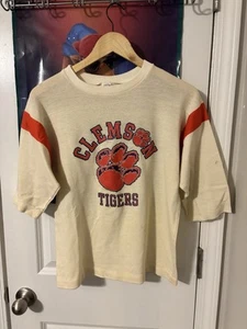 Vintage 70s clemson ncaa Tigers College Reglan Baseball Shirt Size M - Bild 1 von 8