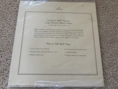 15 recambios de página de álbum de recortes Hallmark álbumes grandes de montaje en memoria NUEVOS 13"x 12 5/8" Foto 1 de 4