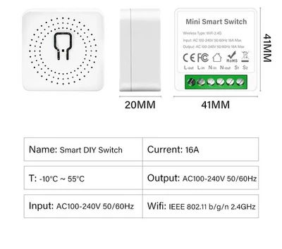 Smart WiFi Switch Switch For EU/UK Wall Switch Boxes Smart WiFi Switch - Image 1 of 4