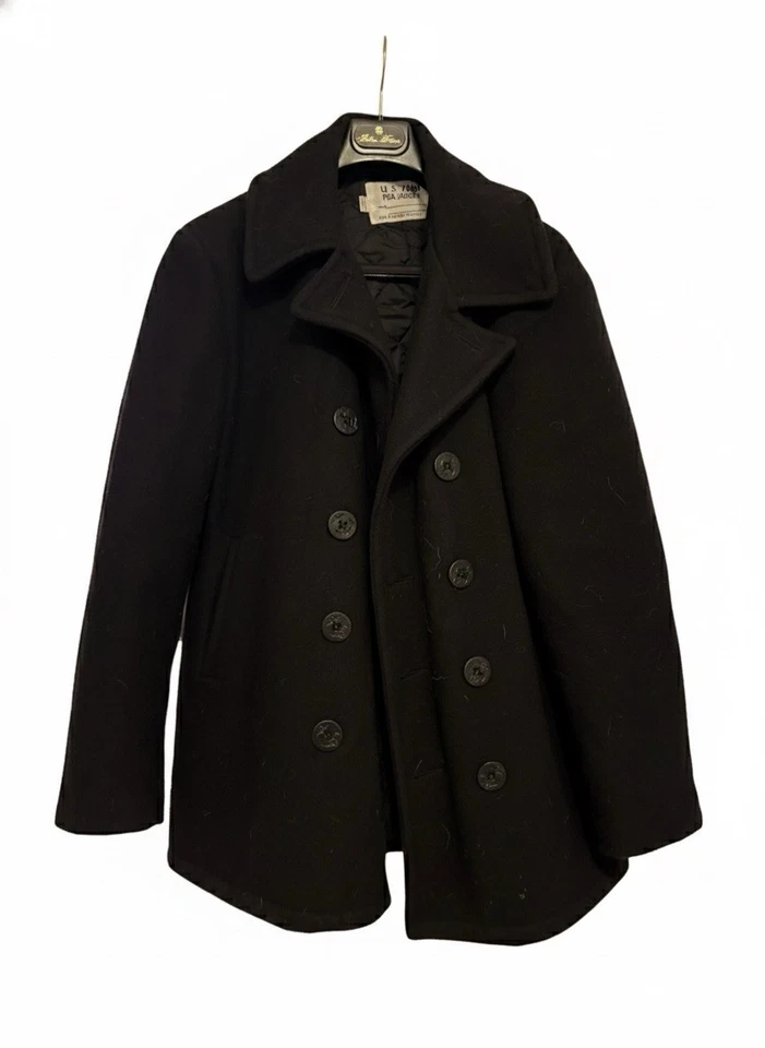 Schott U.S. 740N Pea Jacket  42  Dark Navy Blue - Black - Image 1 of 2