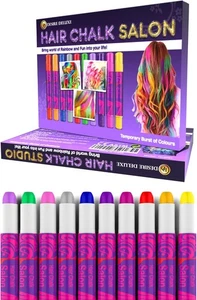 Temporary Hair Chalk for Kids–A Fun & Creative Gift Washable Hair Dye Colourful - Picture 1 of 4