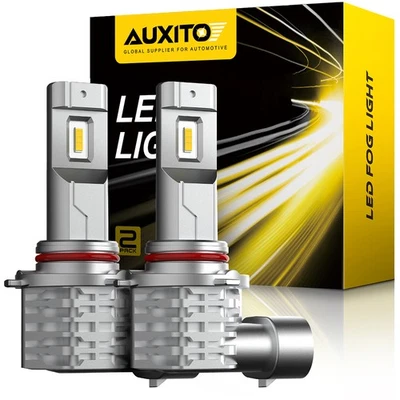 AUXITO 9145 Car 9140 H10 LED Fog Driving Light Bulbs Yellow 3000K Super Bright - Image 1 of 4