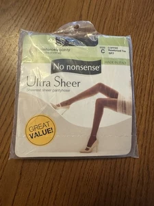 No Nonsense Ultra Sheer Pantyhose Reinforced Panty Size C Coffee - Bild 1 von 3
