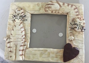 Kenner Katzen Fotorahmen hält 4" x 4" mit 3D Katzen so süß! Katzenliebhaber - Bild 1 von 5