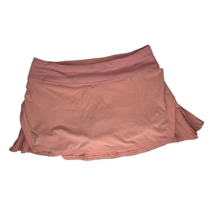 Lululemon Women's Size 8 Play Off The Pleats Skirt Tennis Skort Peach Pink - Picture 1 of 5