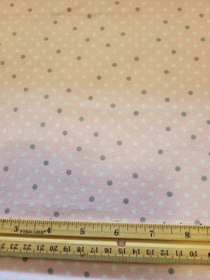 2 Yards Pink Flowered Flannel Fabric - Image 1 of 1